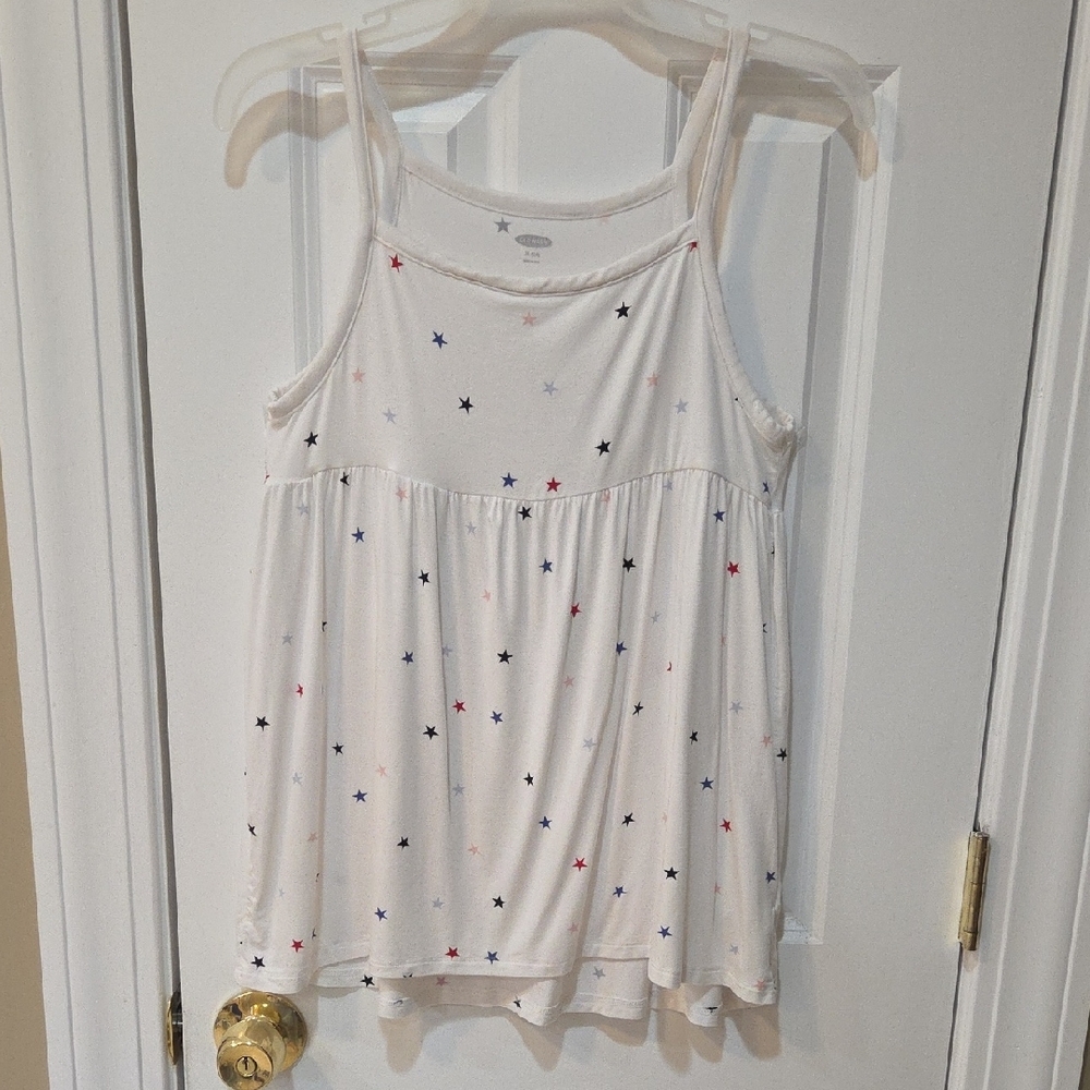 Old Navy White Sleeveless Camisole Relaxed Fit